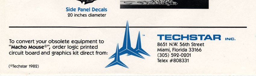 Detail of the lower portion of the Macho Mouse flyer