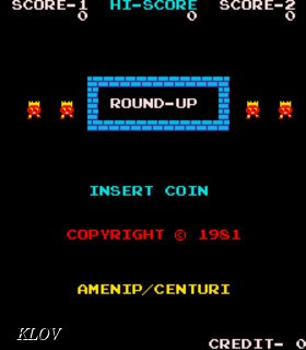 Round-Up title screen showing Amenip and Centuri