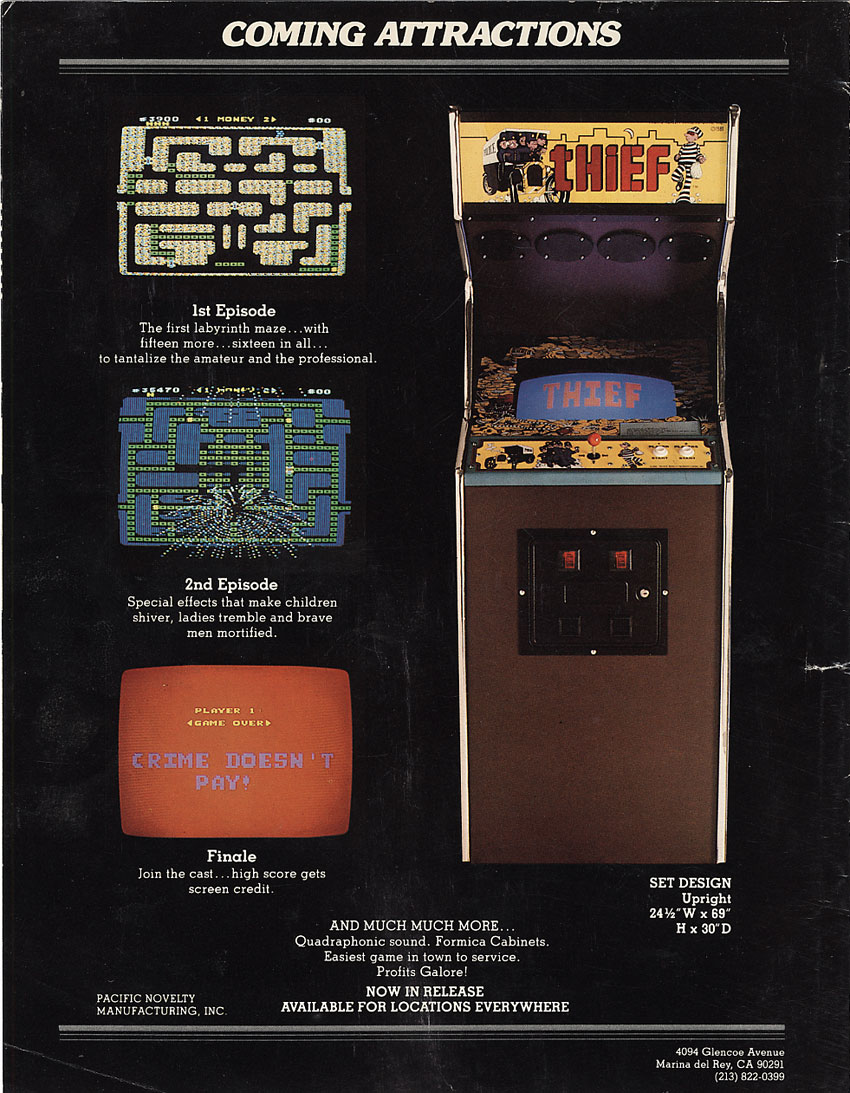 Pacific Novelty Thief sales flyer
