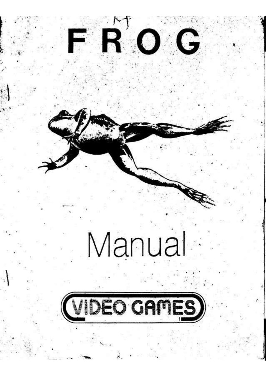 Cover of the preserved FROG arcade game manual reference copy