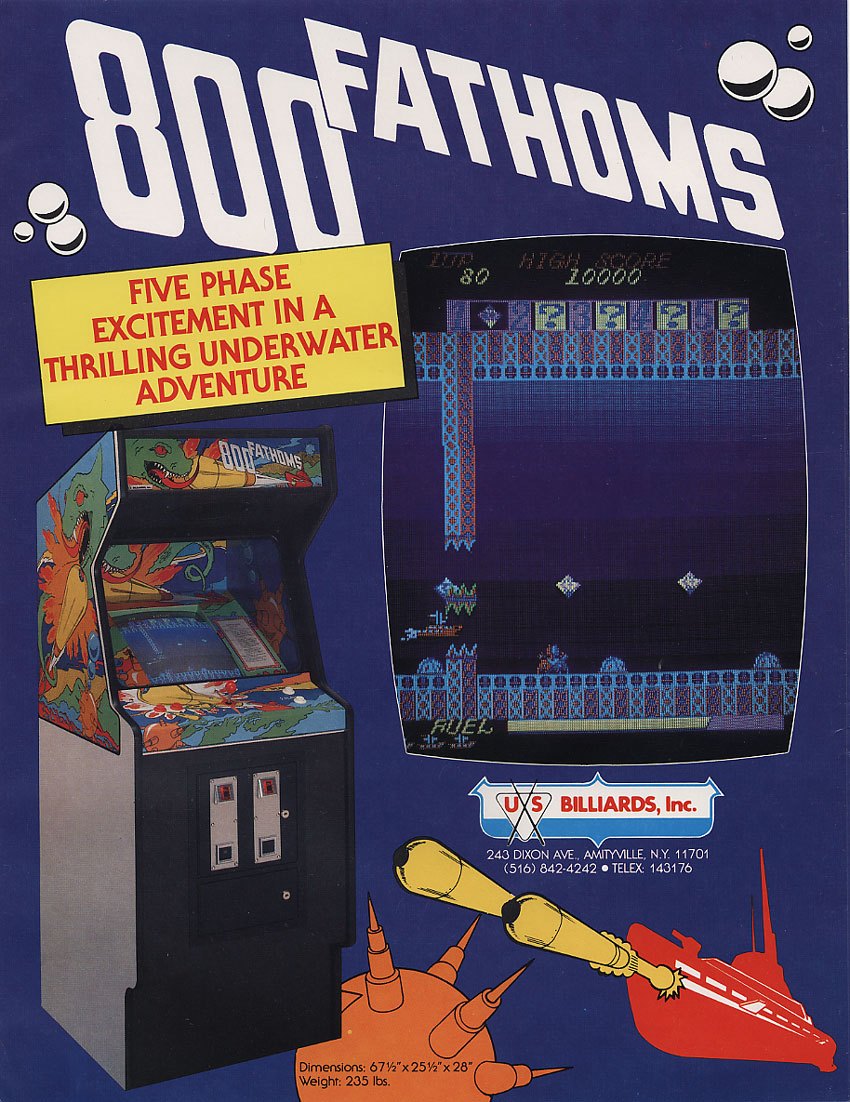 1981 U.S. Billiards 800 Fathoms flyer