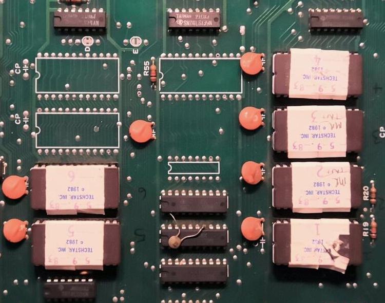 Detail of Techstar-marked ROM area