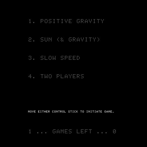 MAME options/status view showing one selected configuration, not every game rule.