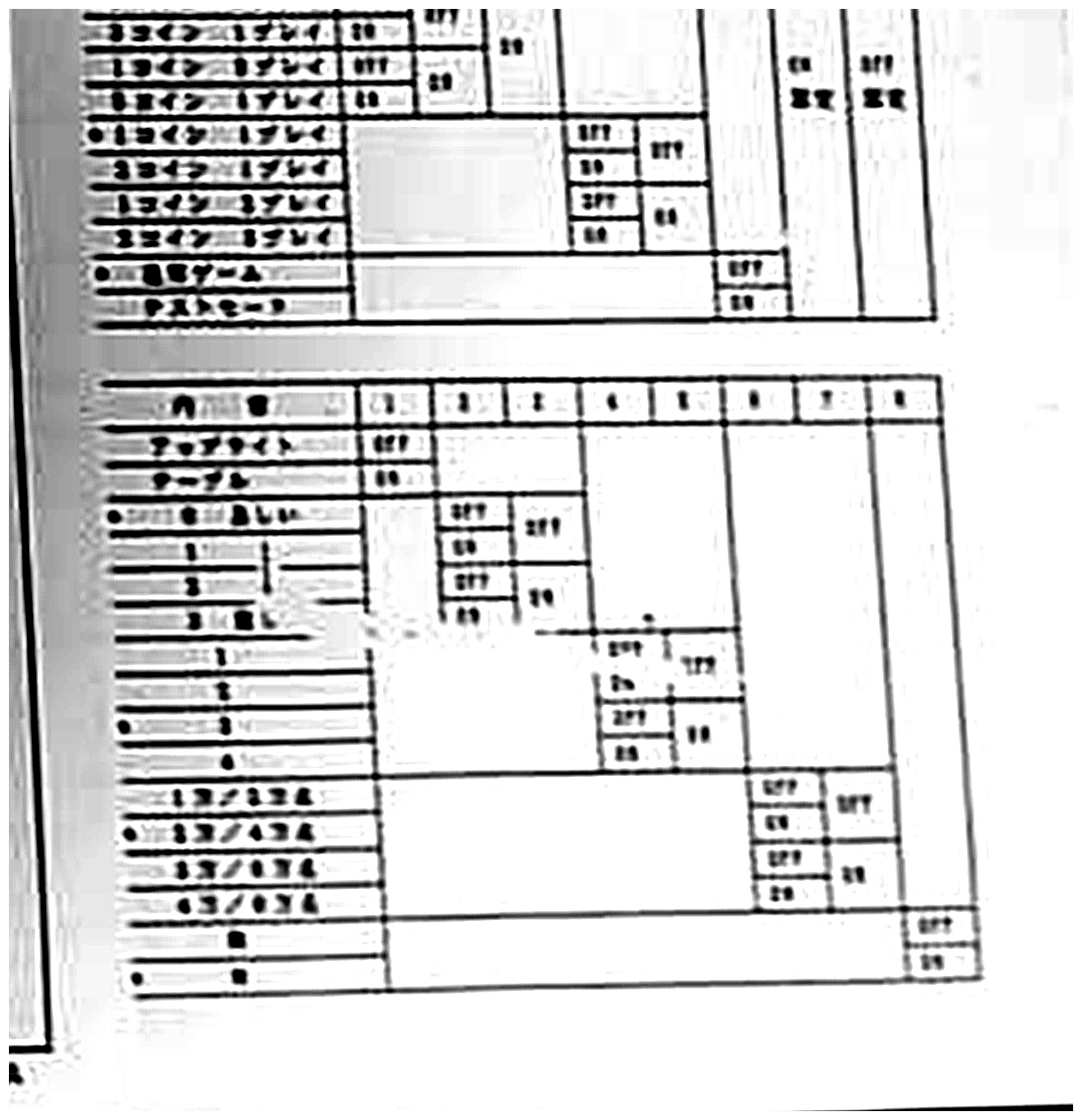 World Games operator DIP-switch chart. Deterministic contrast/sharpness cleanup supplied with the research; historical switch information retained.