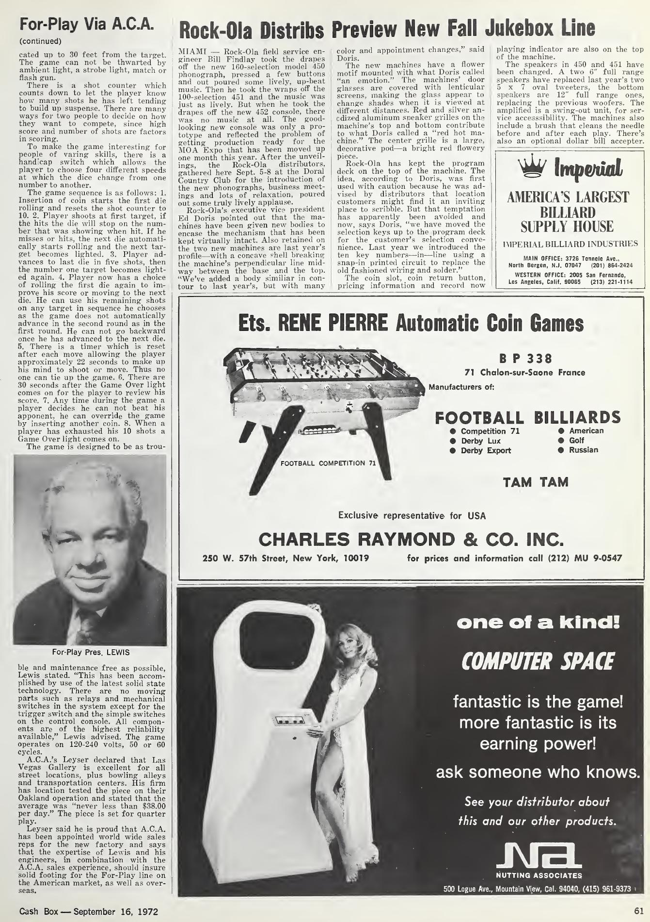 Cash Box, September 16, 1972, page 61