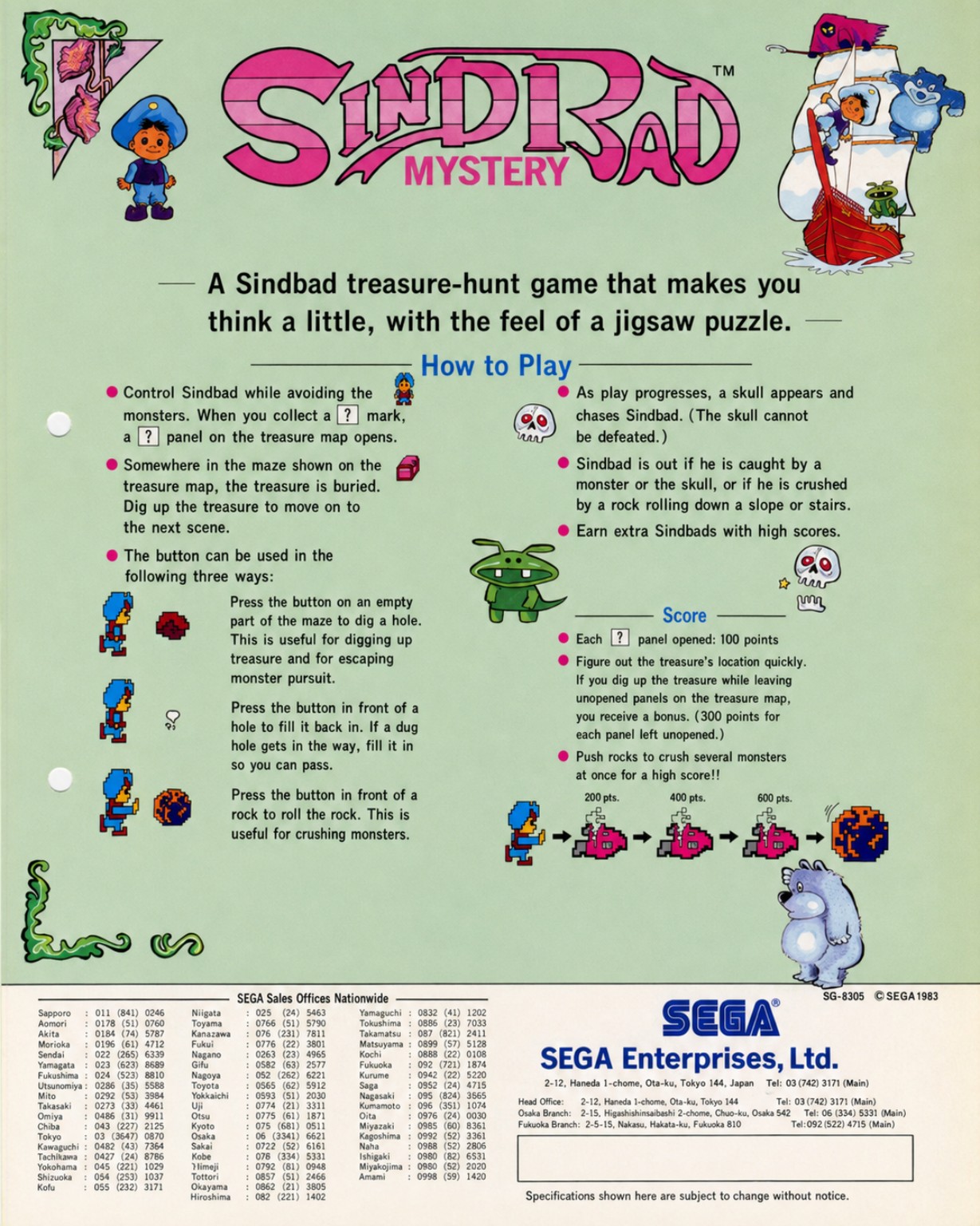 Modern English translation of the Japanese flyer back; a reader aid.