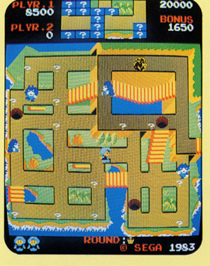 Second gameplay scene and maze layout.